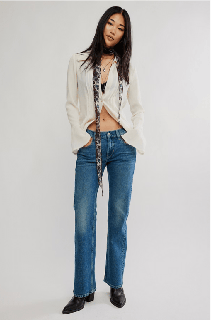 Free People Monte Low Rise Slim Bootbootcut jeans