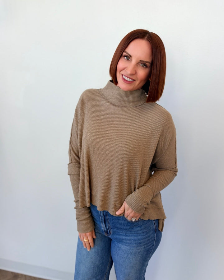 Free People Moon Daisy Thermal Pulloverlong sleeve pullover