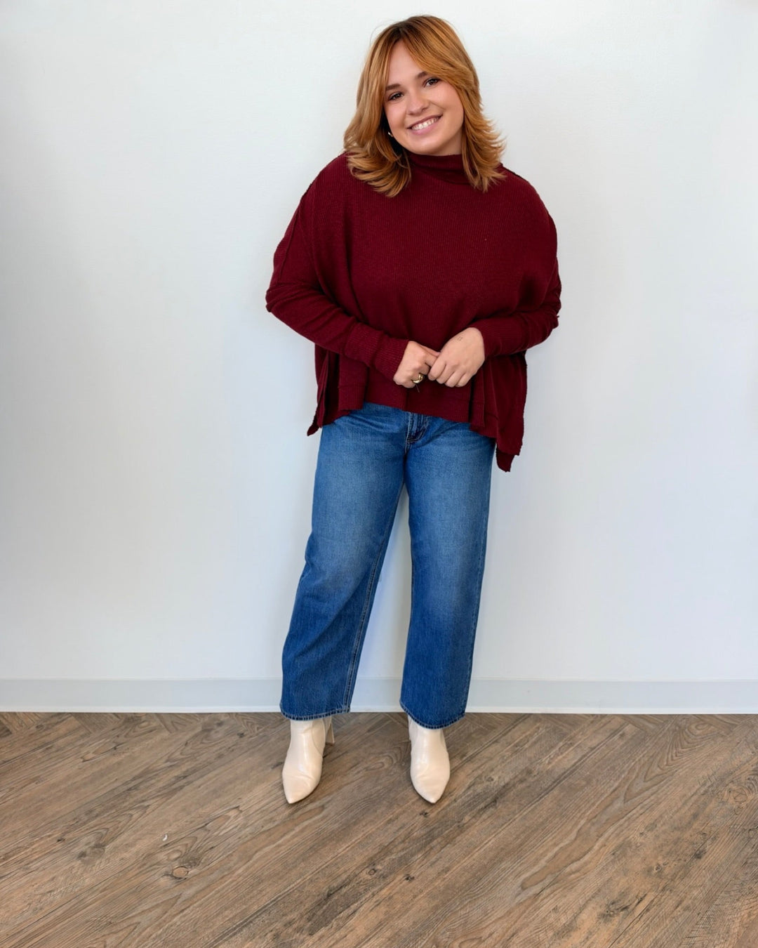 Free People Moon Daisy Thermal Pulloverlong sleeve pullover