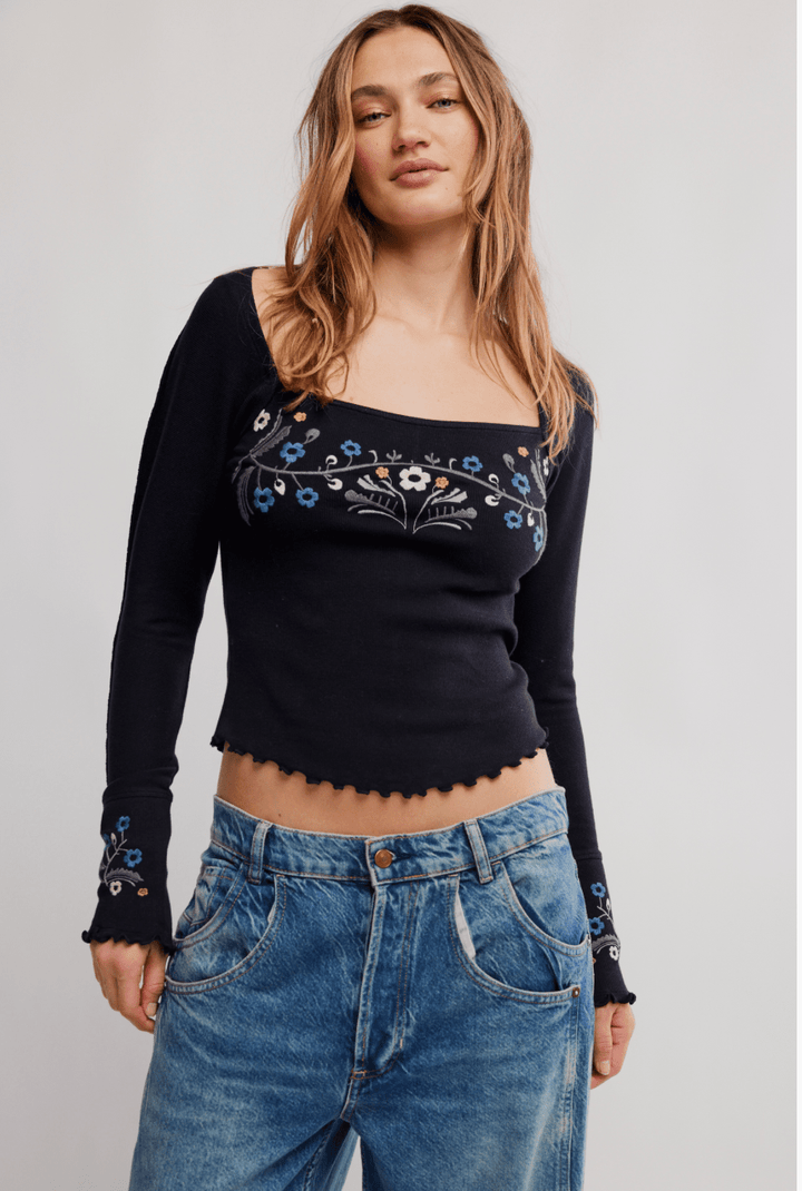 Free People Olivia Long Sleeve Toplong sleeve top