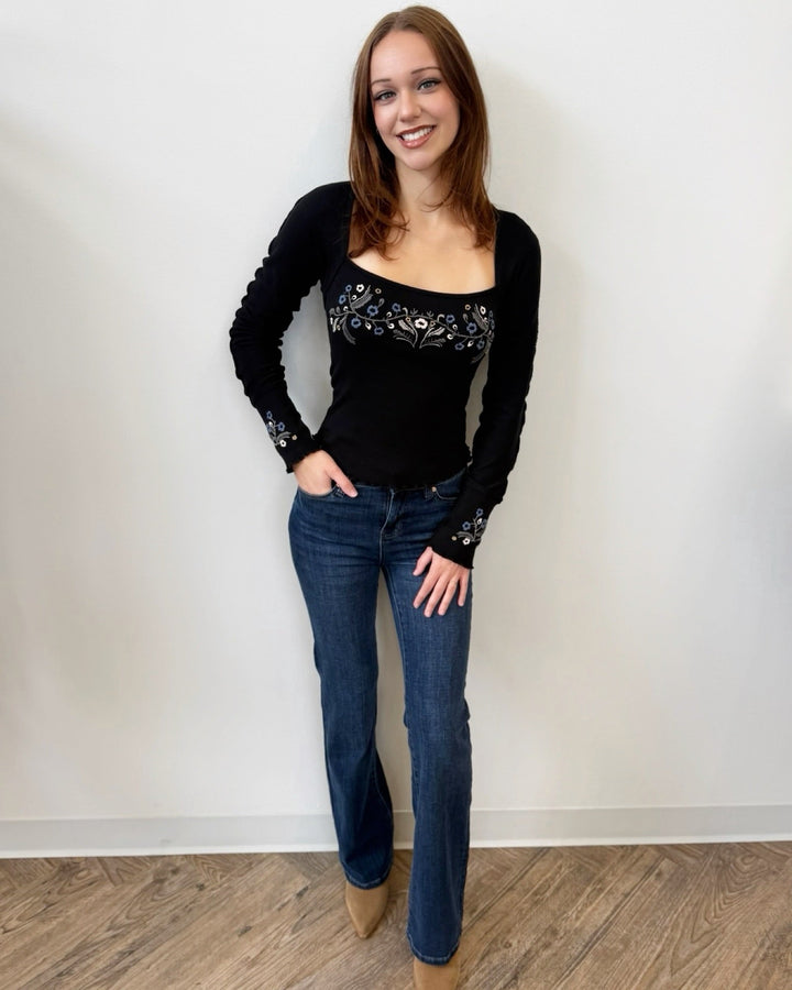 Free People Olivia Long Sleeve Toplong sleeve top