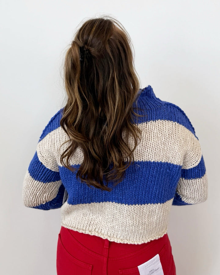 Free People Opal Rollneck Knit Stripe Sweaterlong sleeve knit
