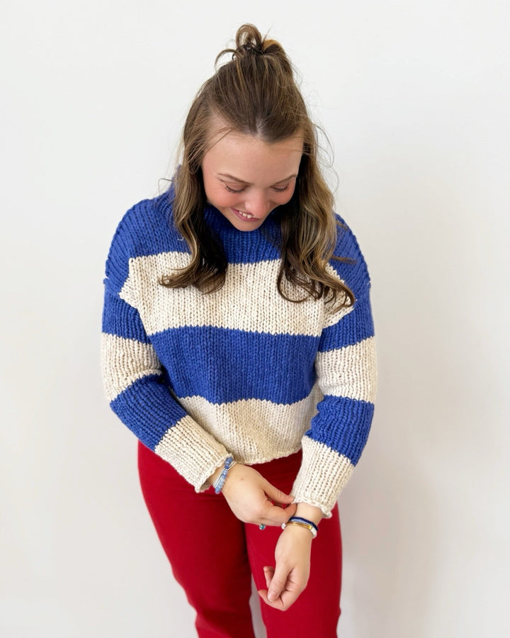 Free People Opal Rollneck Knit Stripe Sweaterlong sleeve knit