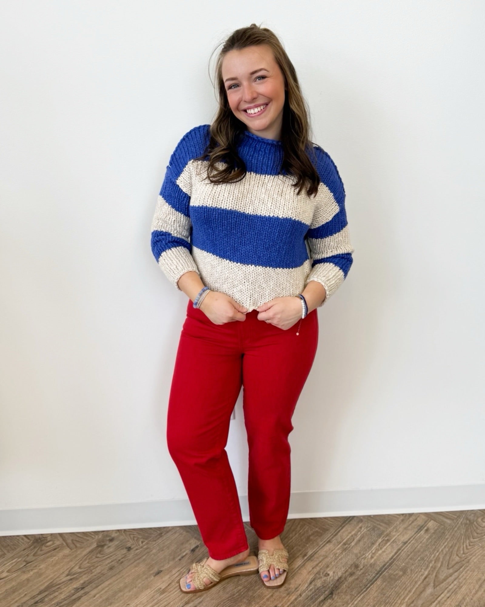 Free People Opal Rollneck Knit Stripe Sweater – The TLB Boutique