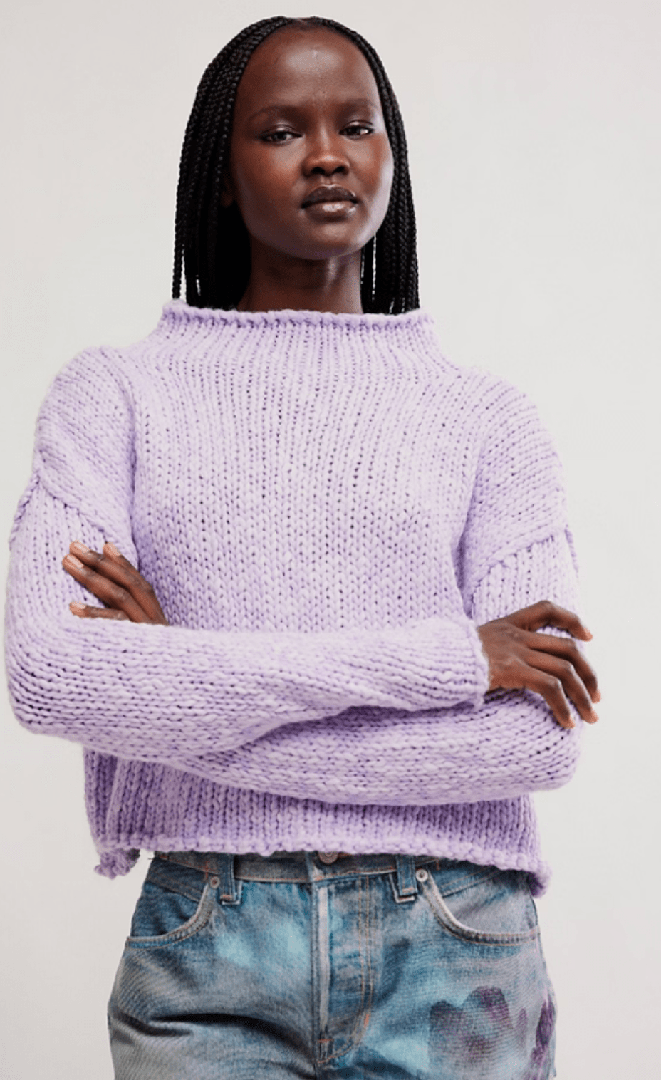Free People Opal Rollneck Knit Sweaterlong sleeve knit