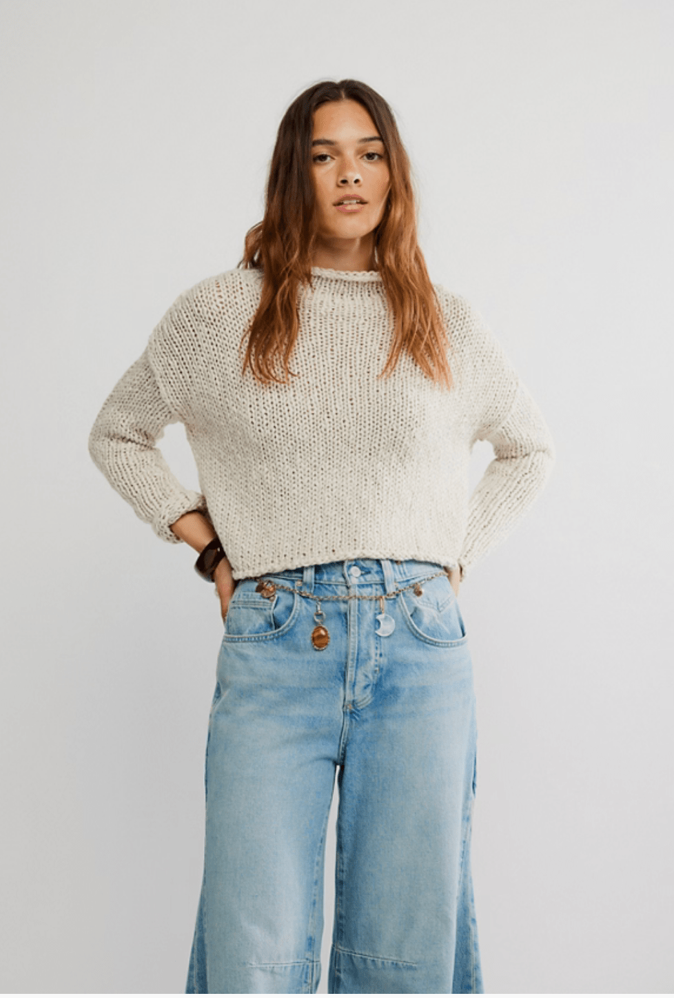 Free People Opal Rollneck Knit Sweaterlong sleeve knit
