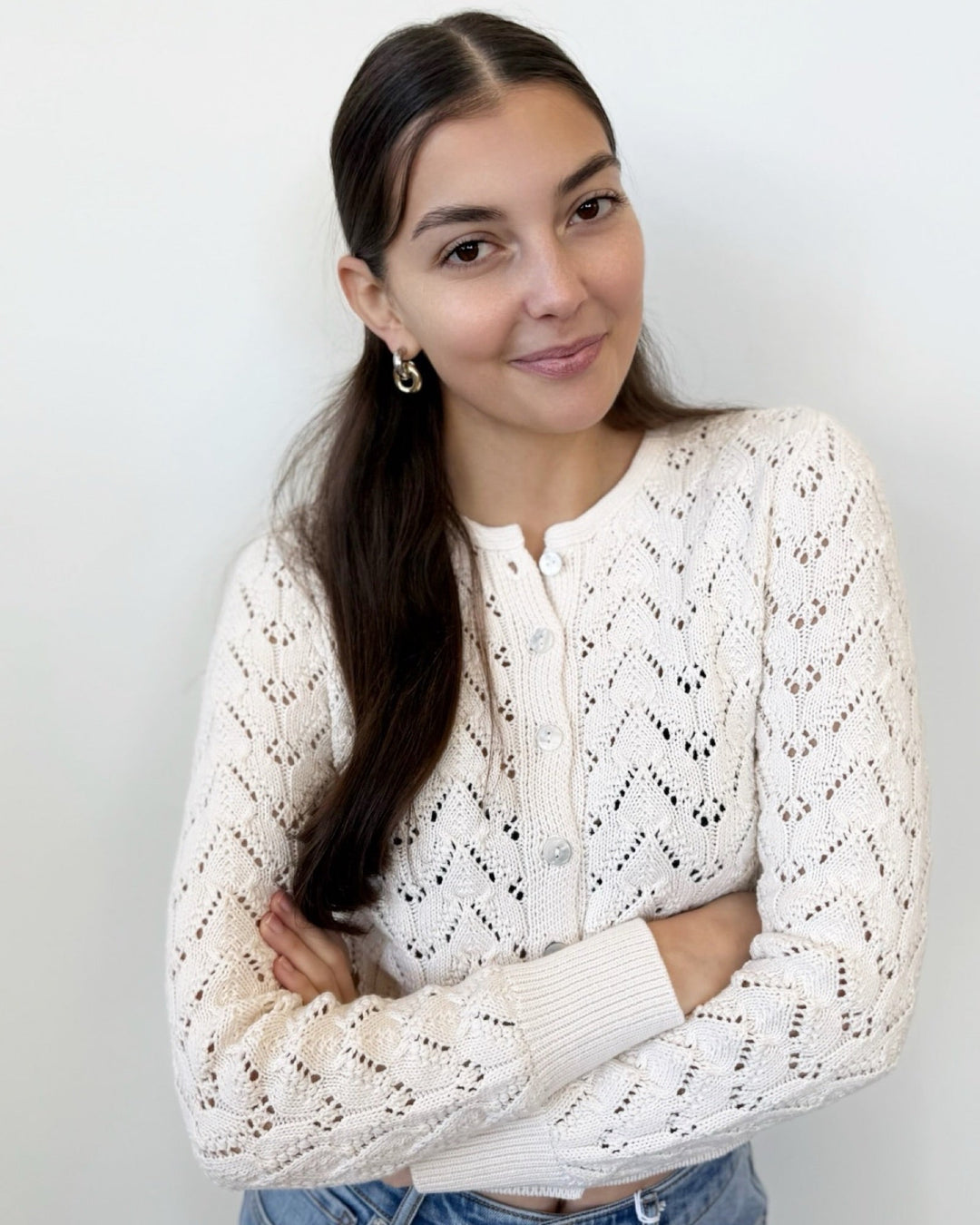 Free People Pretty in Pointelle Cardicardigan