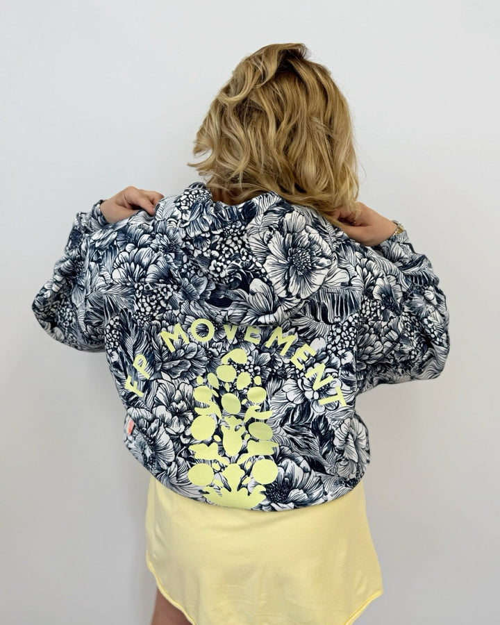 Free People Printed Final Call Hoodielong sleeve pullover