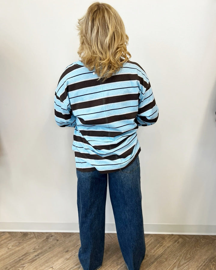 Free People Printed Hustle LayerLong Sleeve Shirt