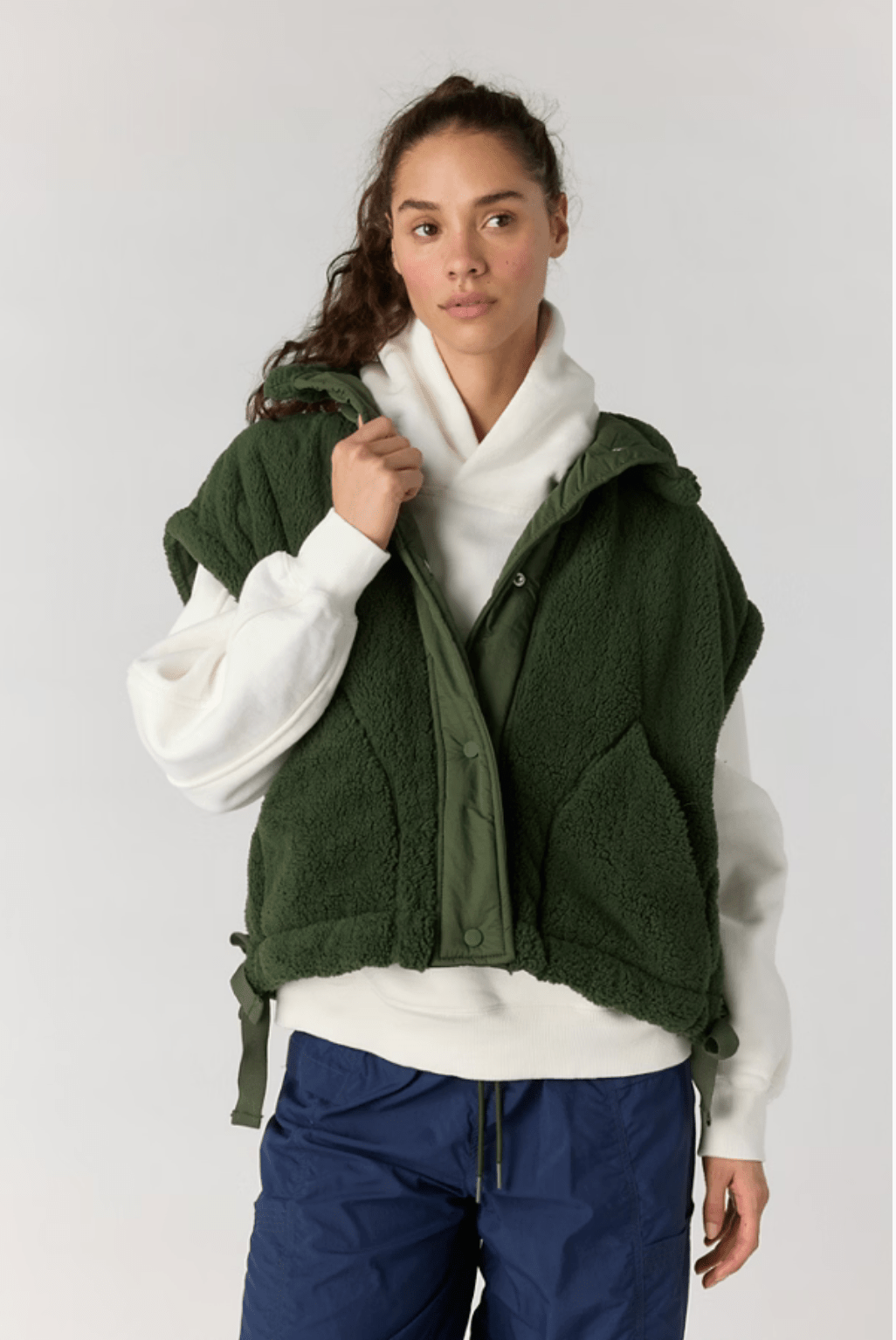 Free People Scout It Out Fleece Vestfur vest