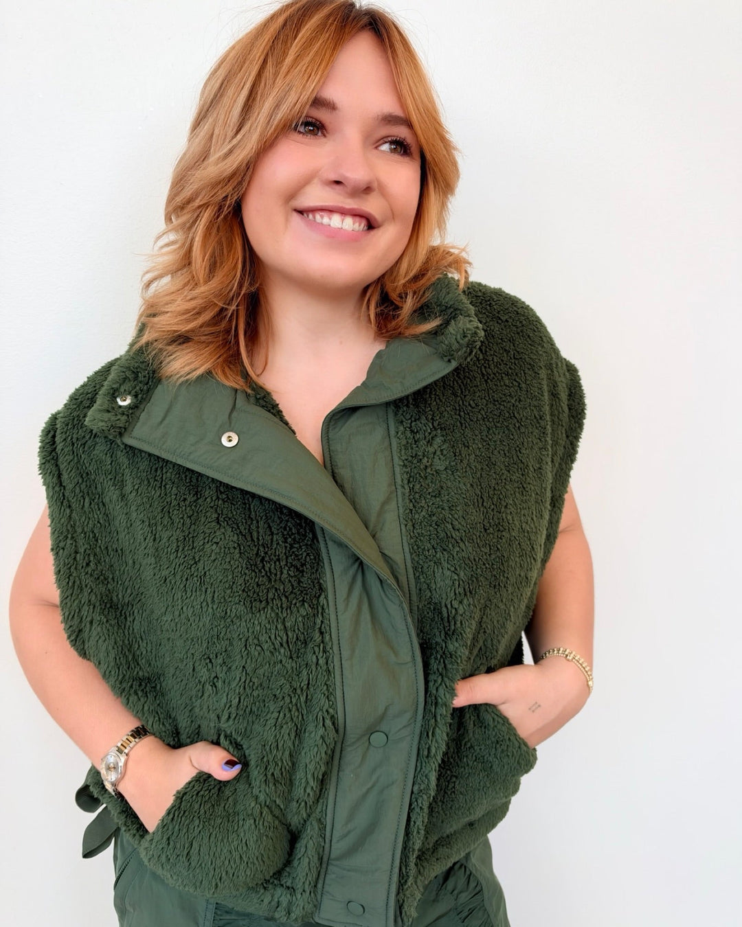 Free People Scout It Out Fleece Vestfur vest