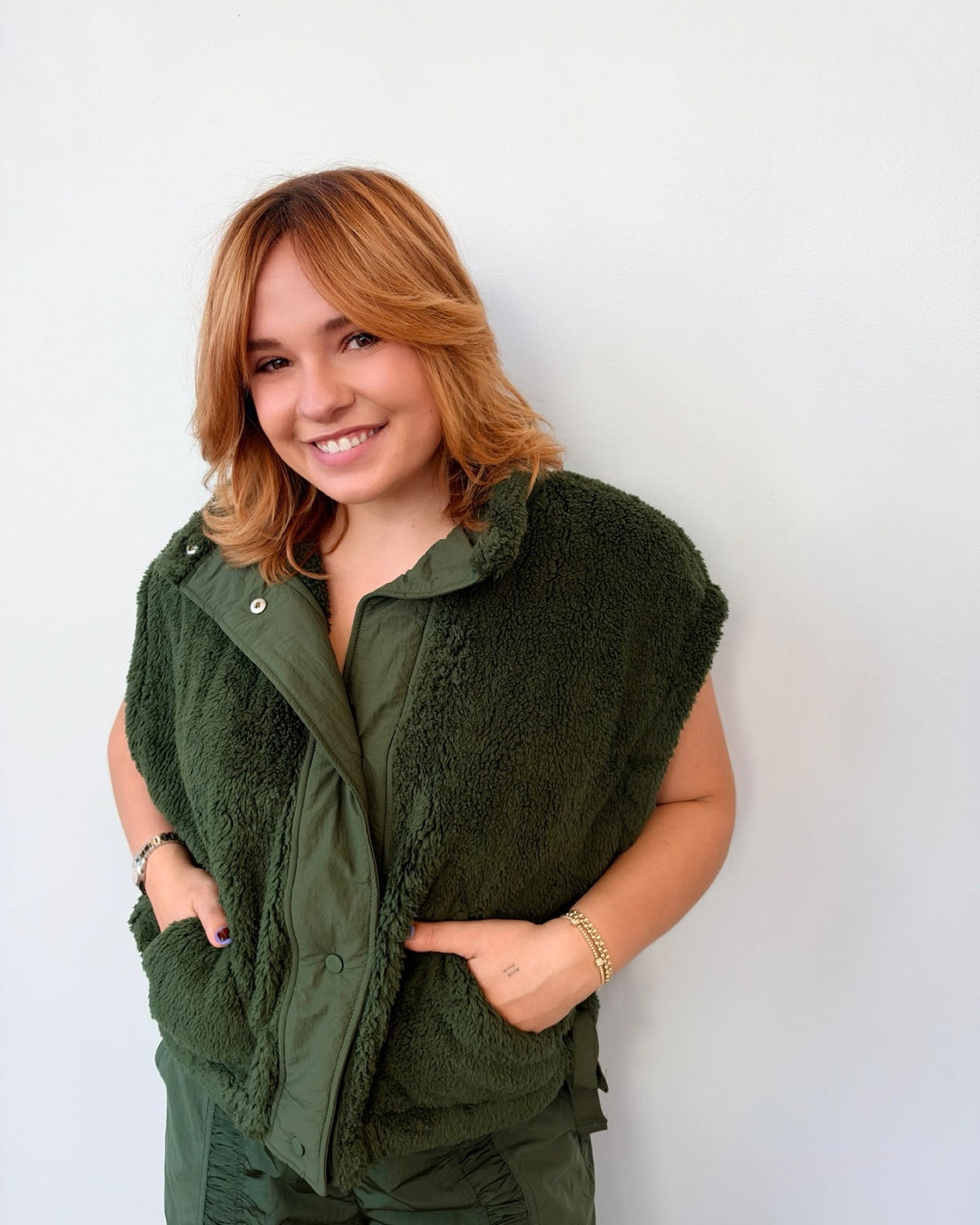 Free People Scout It Out Fleece Vestfur vest