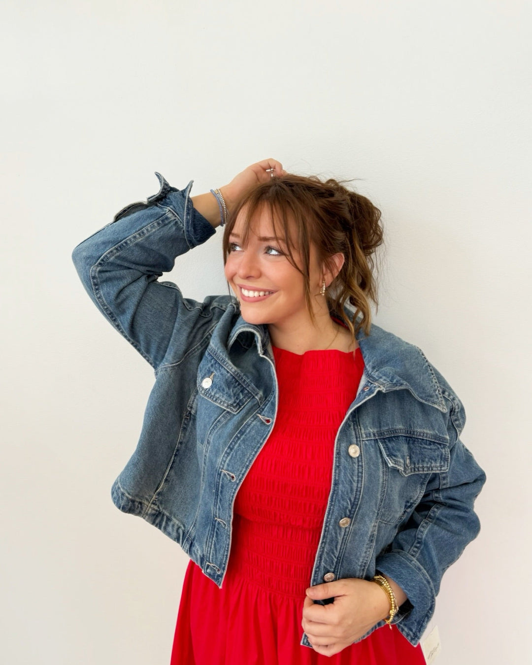 Free People Side to Side Cropped Denim Jacketdenim jacket