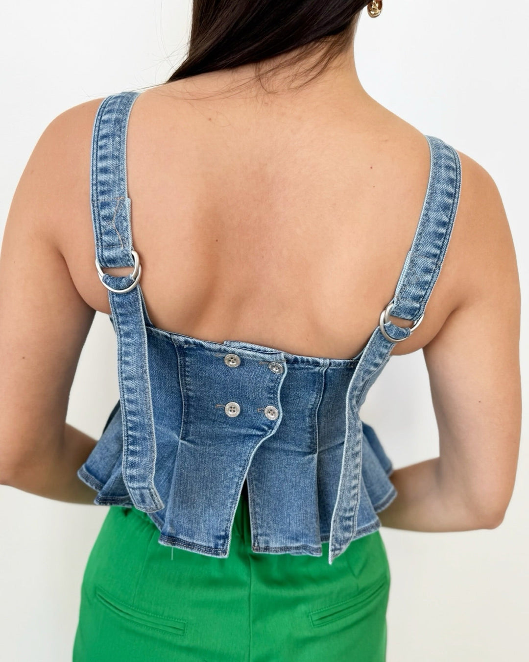 Free People Sunfaded Denim Topdenim tank