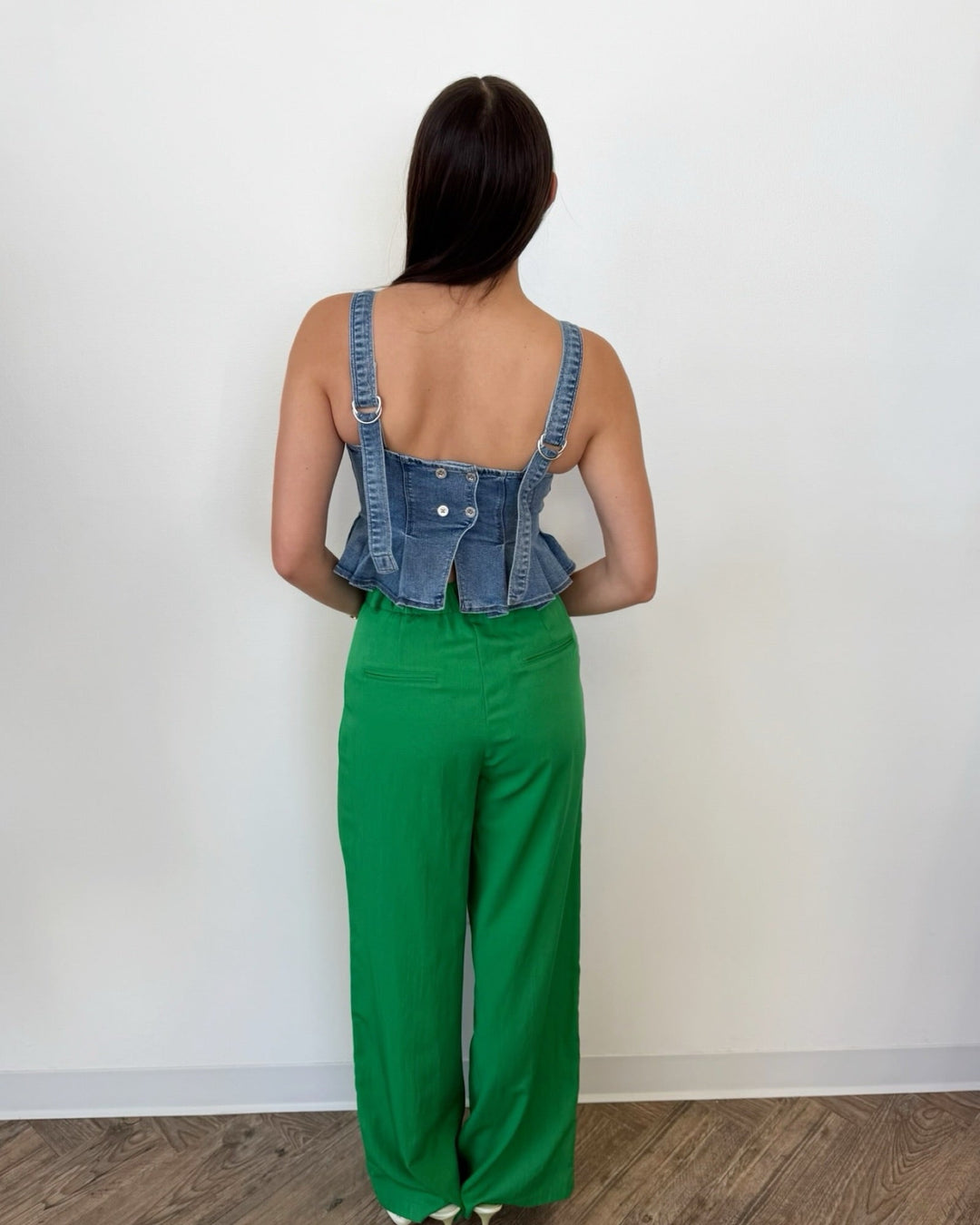 Free People Sunfaded Denim Topdenim tank