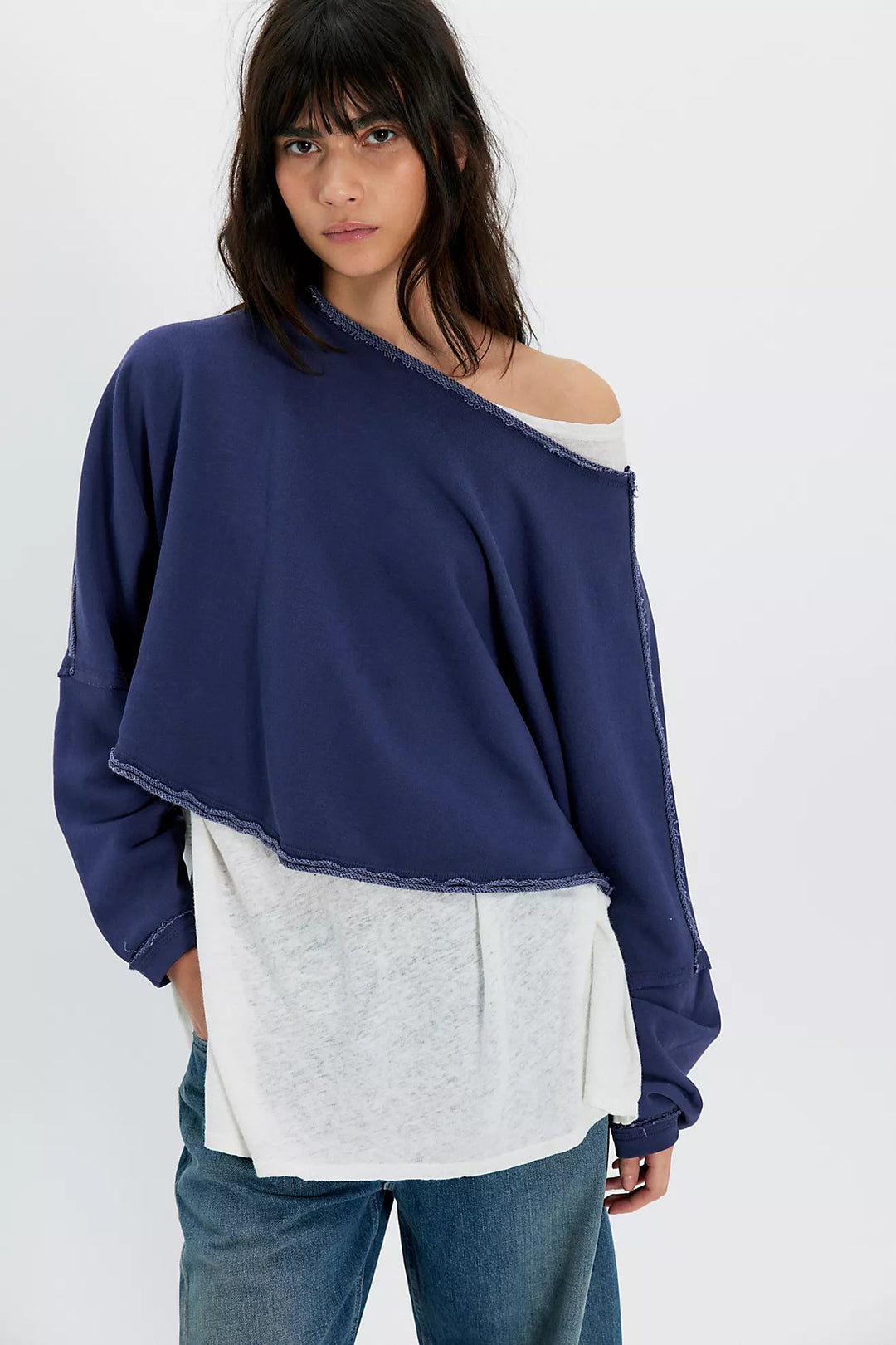 Free People To The East Pulloverlong sleeve pullover
