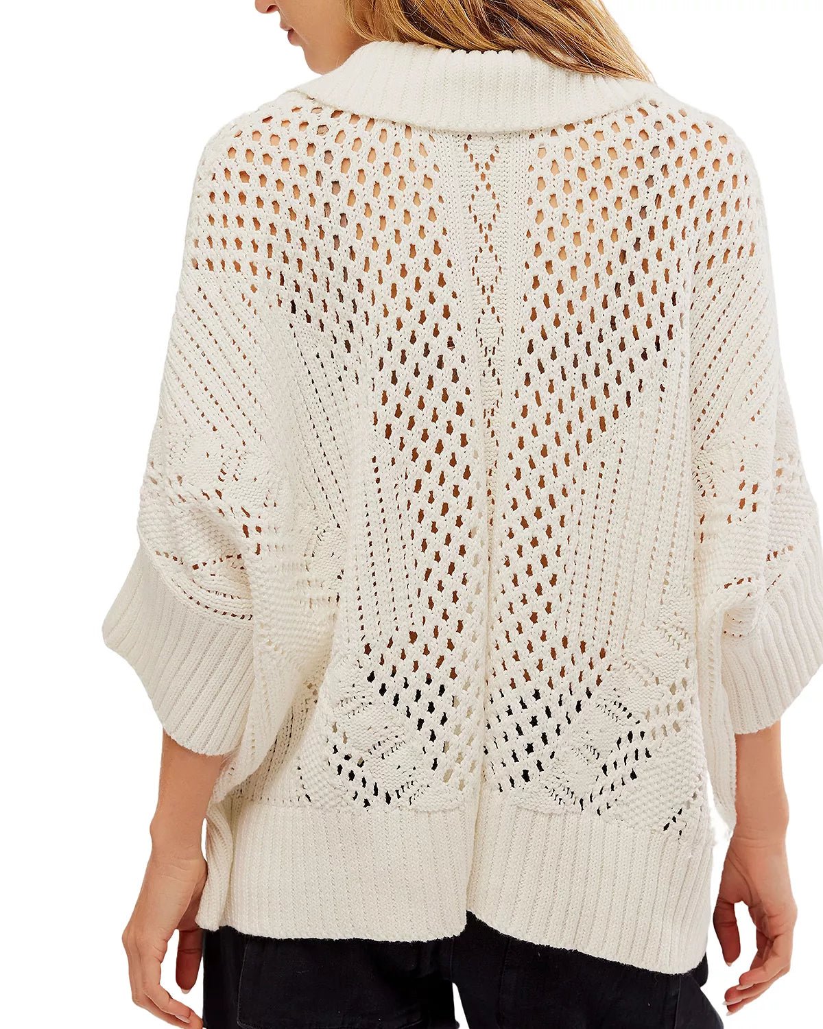 Free People To The Point Cotton Polo Sweater