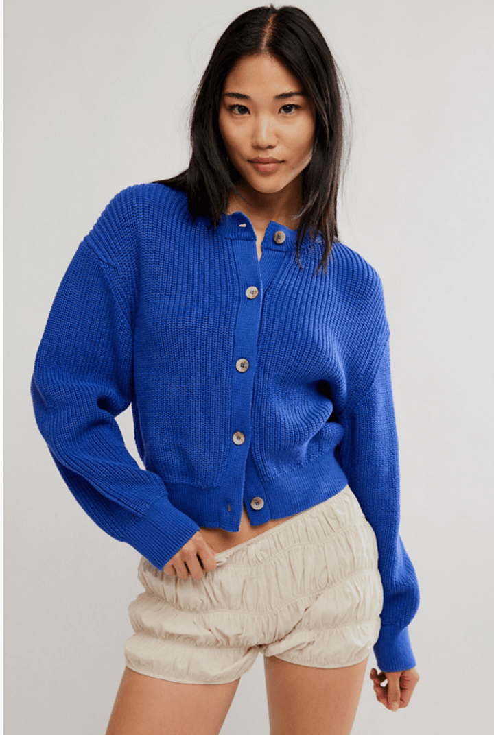 Free People Vienna Cotton Knit Cardicardigan