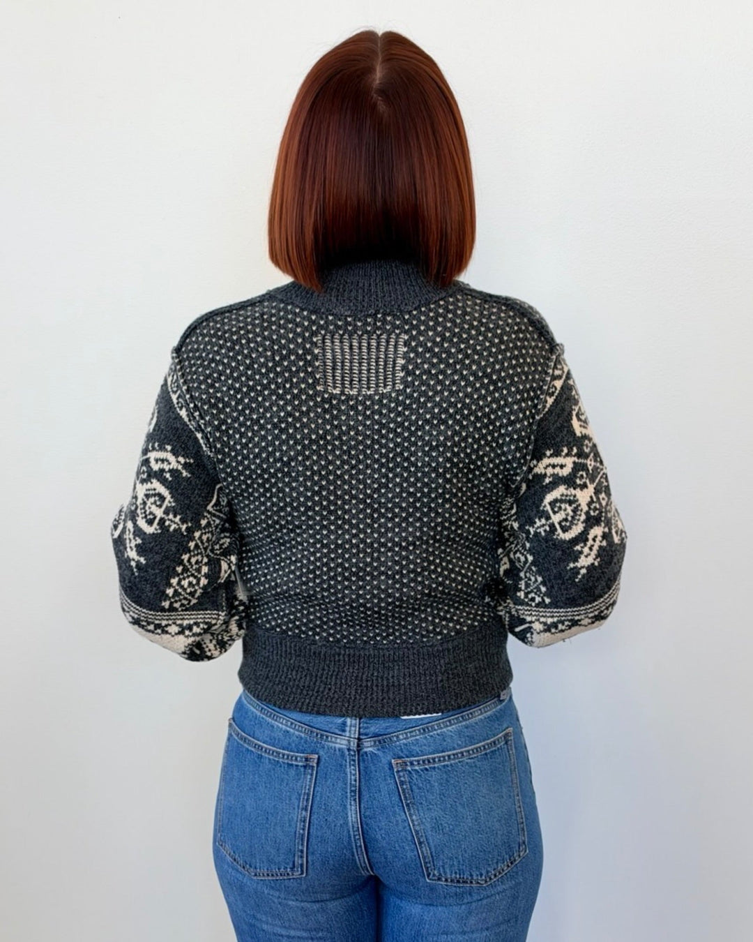 Free People We The Free Isle Tide Knit Zip-Upknit jacket