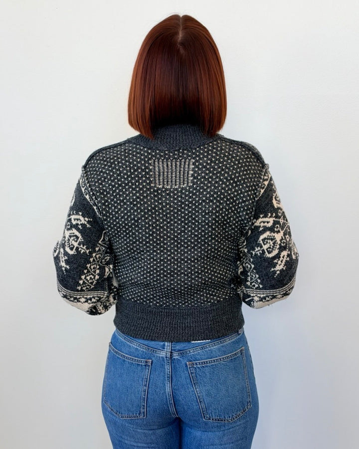 Free People We The Free Isle Tide Knit Zip-Upknit jacket