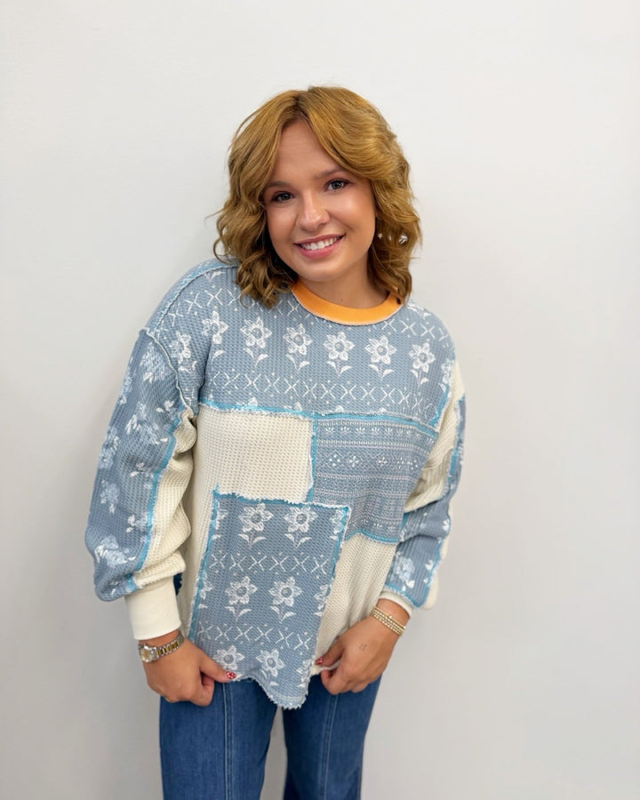 Free People Wildflower Thermallong sleeve top
