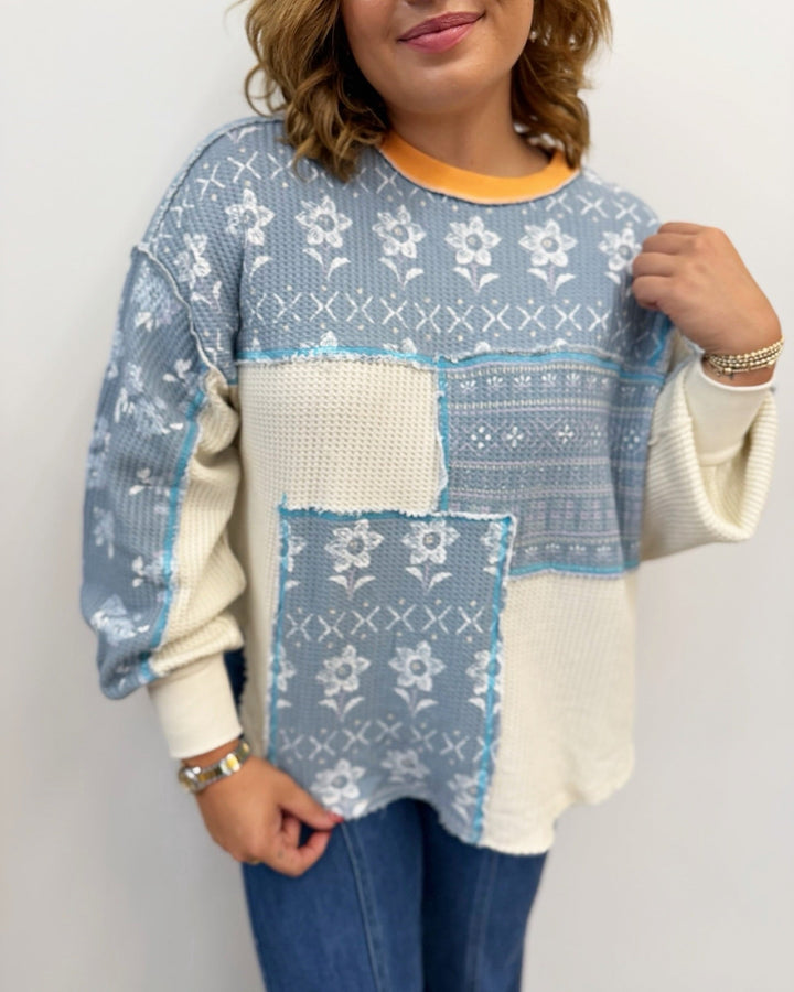 Free People Wildflower Thermallong sleeve top