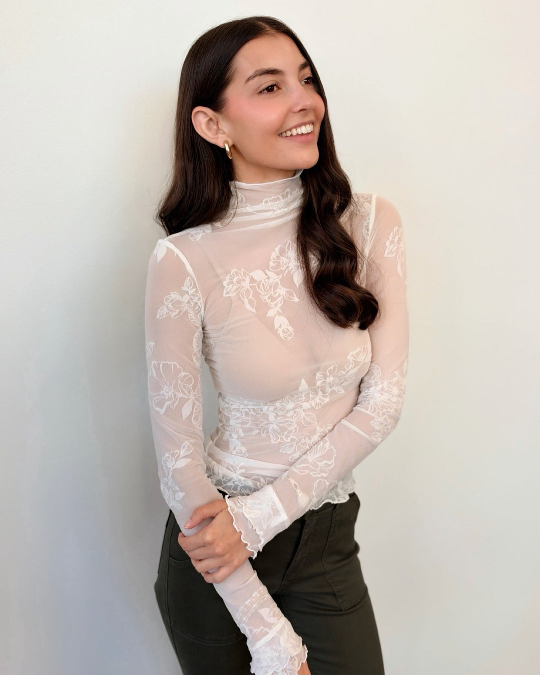 Free People You Decide Sheer Mesh Long Sleeve Toplong sleeve mesh top