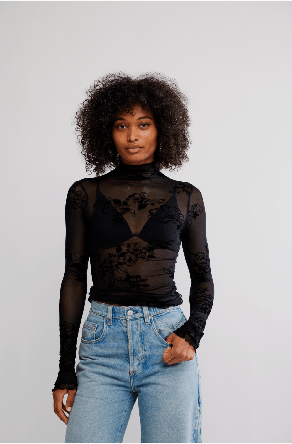 Free People You Decide Sheer Mesh Long Sleeve Toplong sleeve mesh top