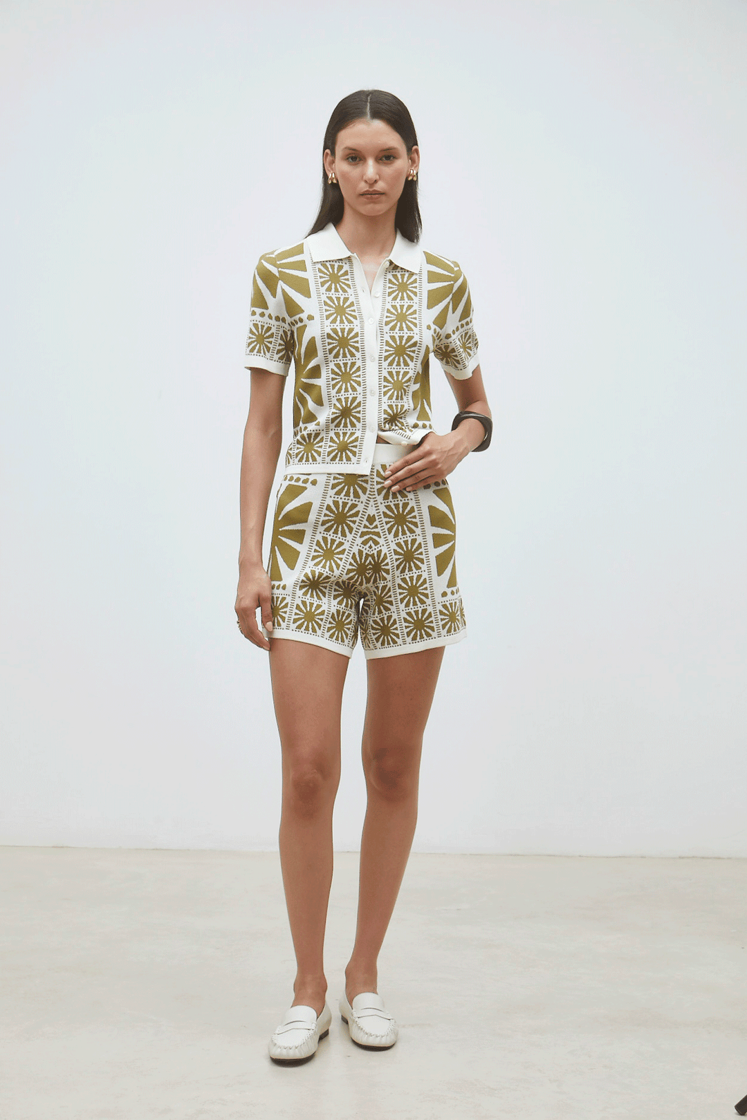 Gabera Jacquard Knit Cardiganshort sleeve knit