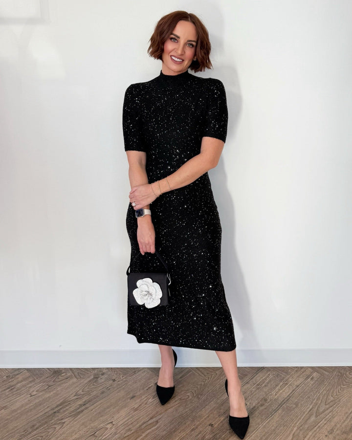 Gillian Sequined Knit DressDress