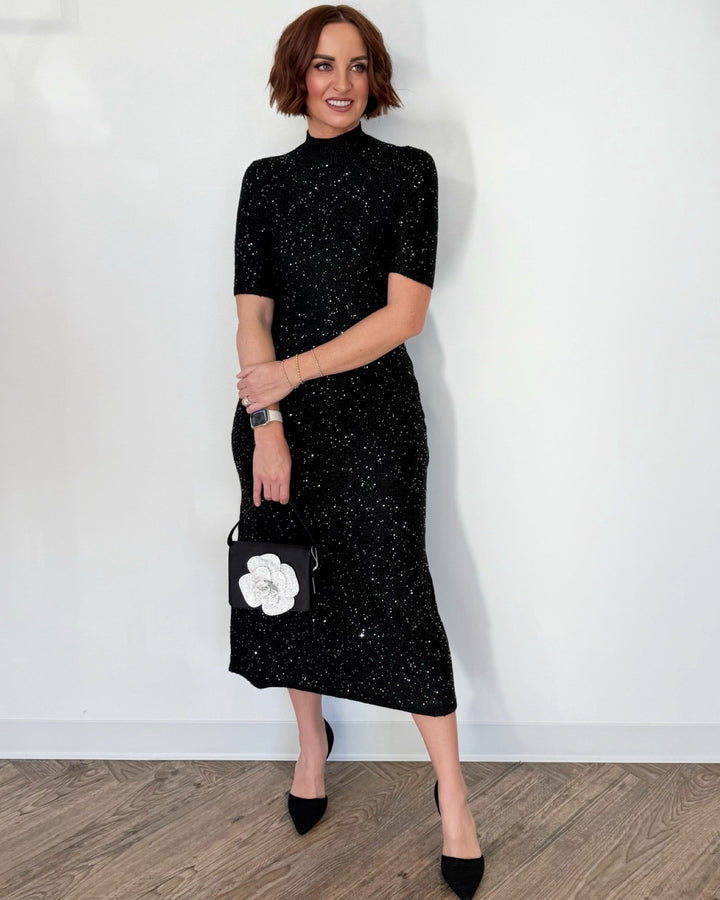 Gillian Sequined Knit DressDress