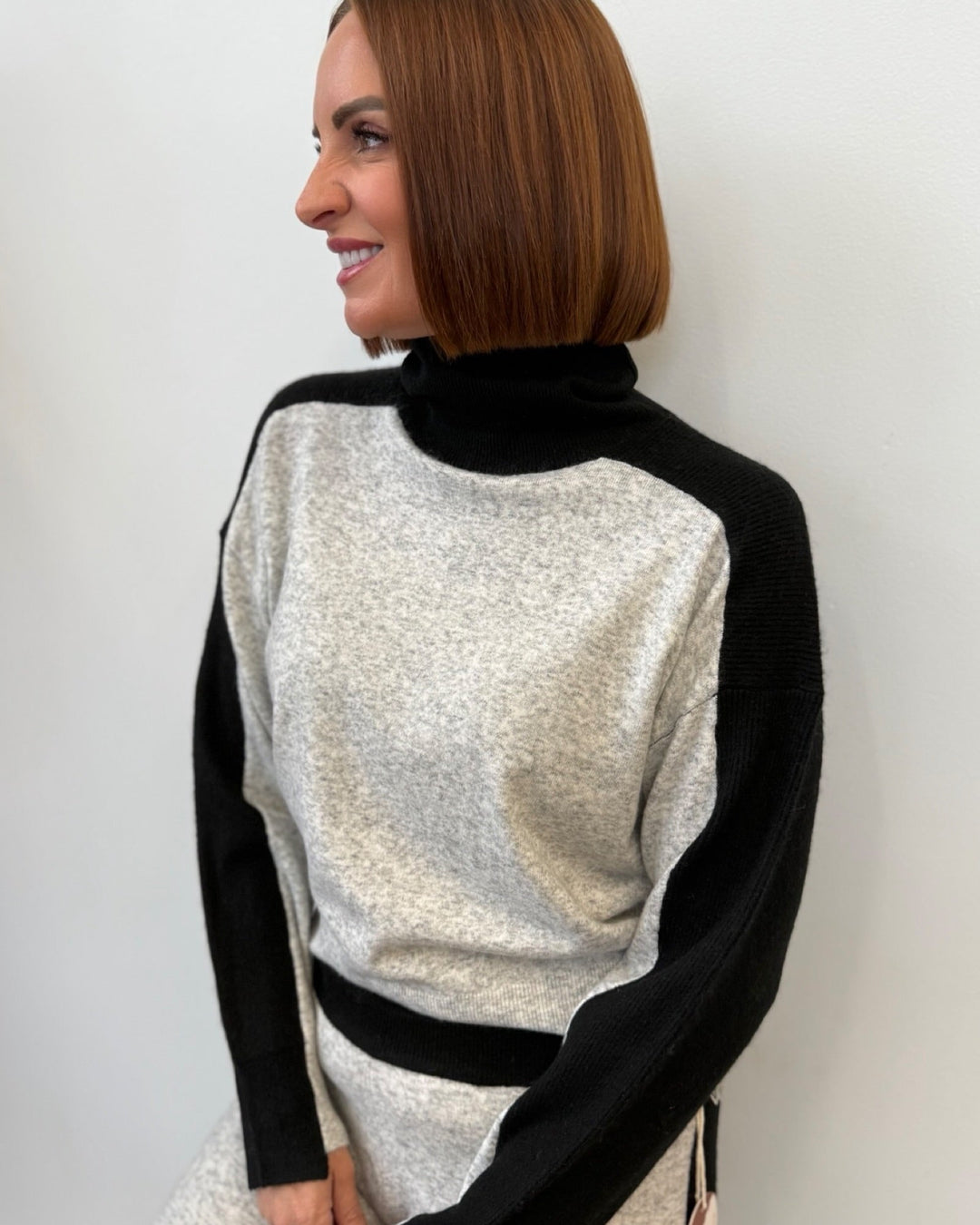 Giselle Two Tone Turtle Neck