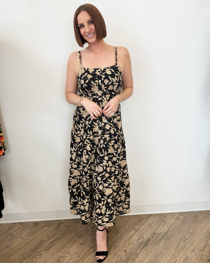 Gwendolyn Tiered Sleeveless Printed DressDresses