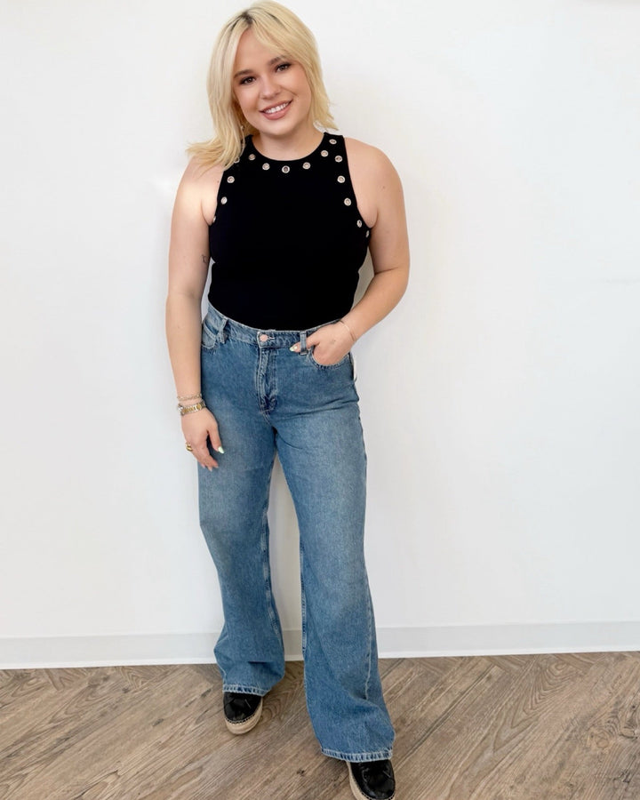 Hansen Bodysuit with Grommet DetailsBodysuit