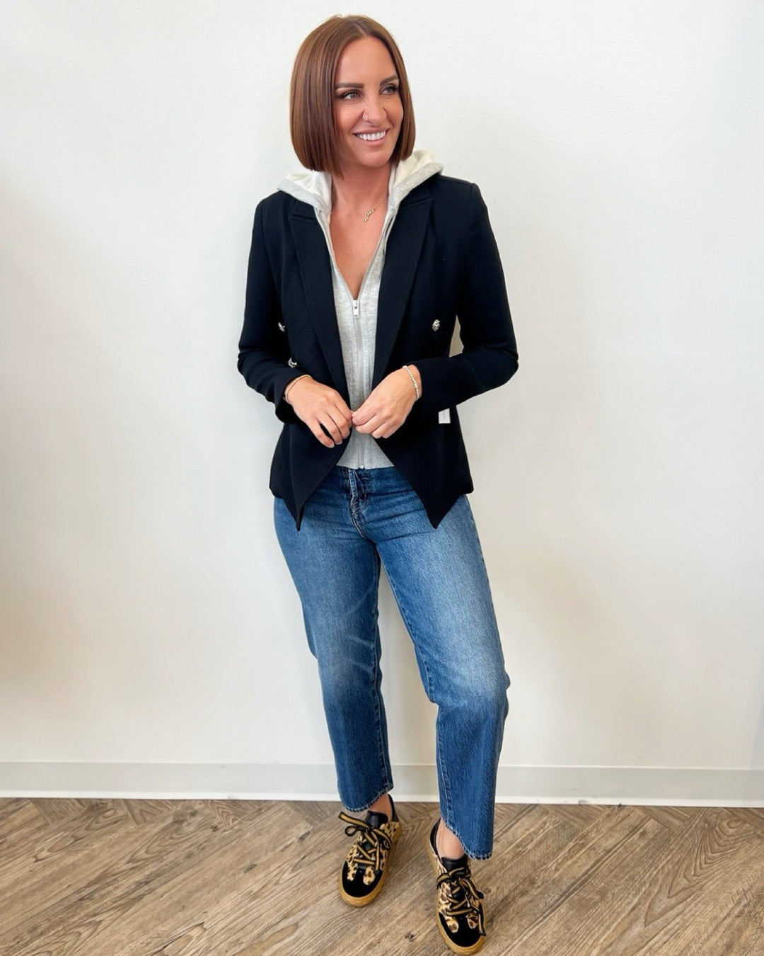 Harlin Double Breasted Blazer with HoodieBlazer