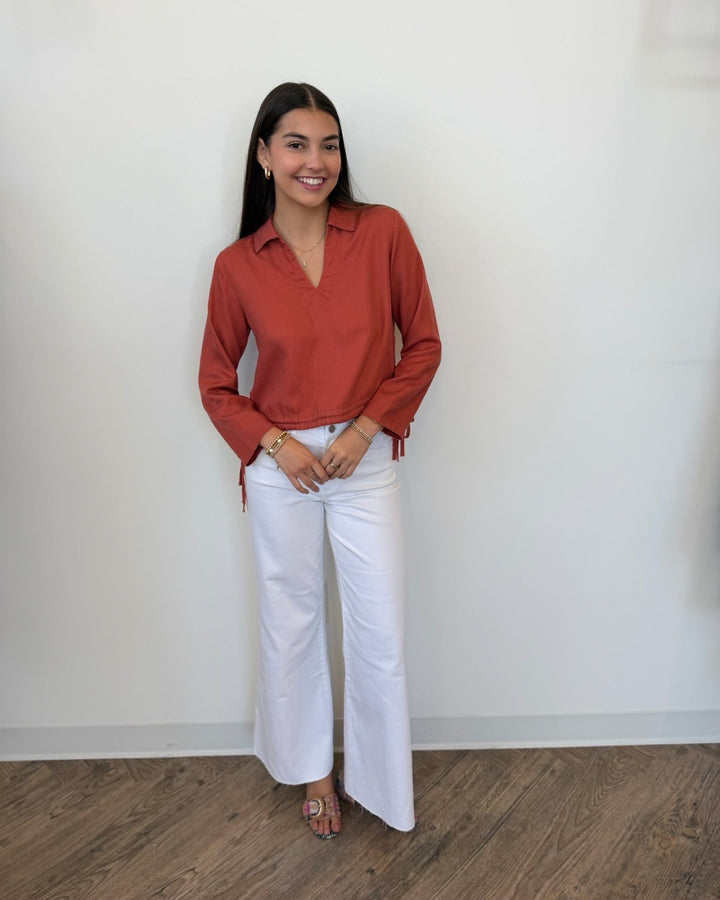 Harvey Long Sleeve V Neck Blouselong sleeve blouse