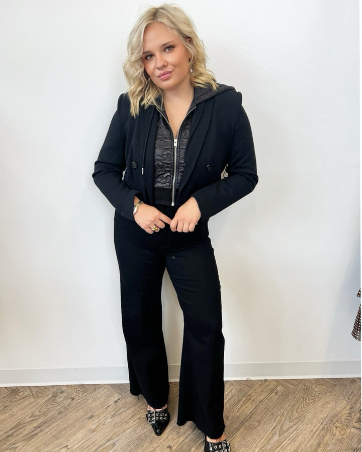 Henlie Cropped Blazer with Zip Up HoodieBlazer