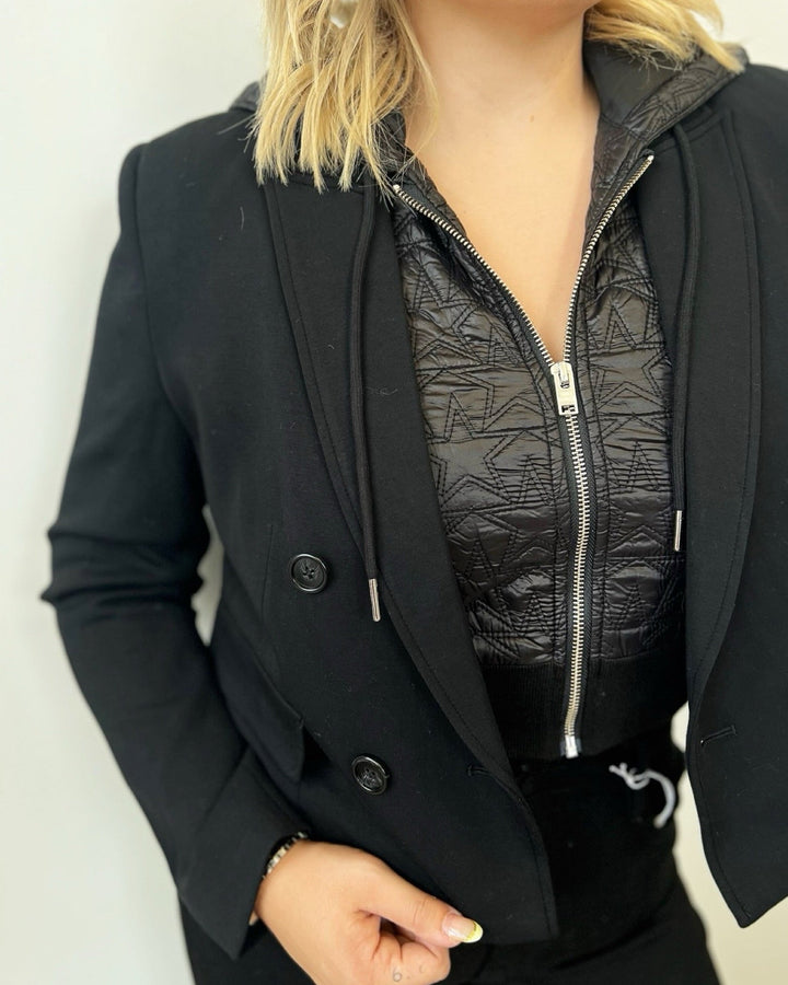 Henlie Cropped Blazer with Zip Up HoodieBlazer