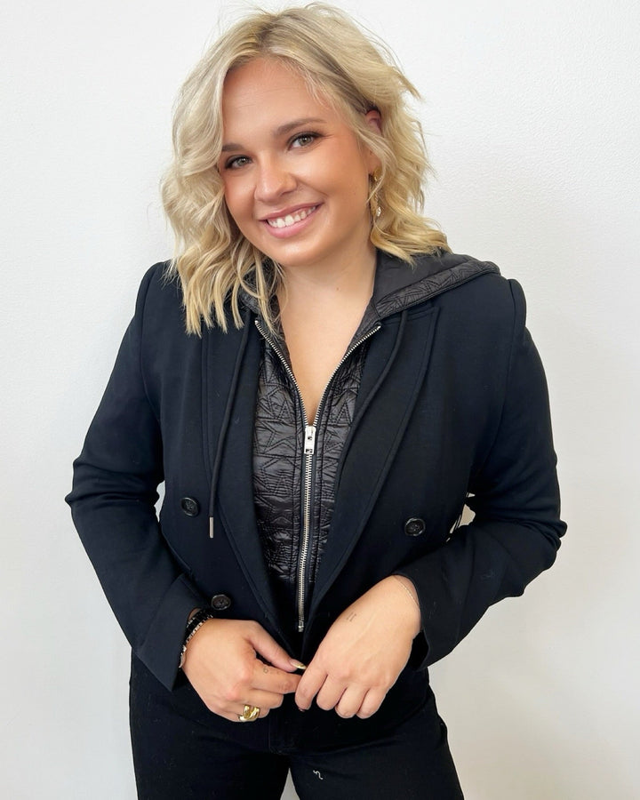 Henlie Cropped Blazer with Zip Up HoodieBlazer