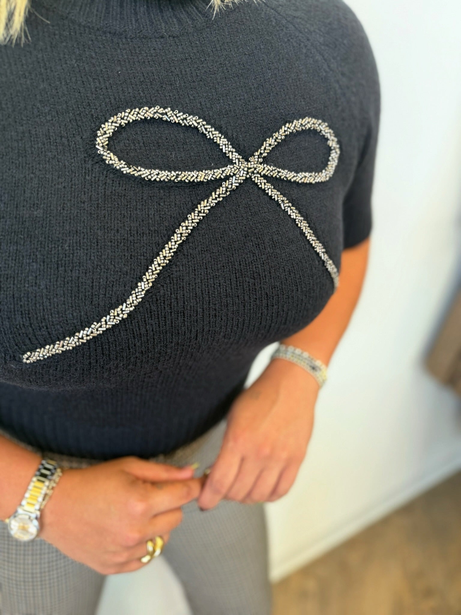 Holly Bow SweaterSWEATER