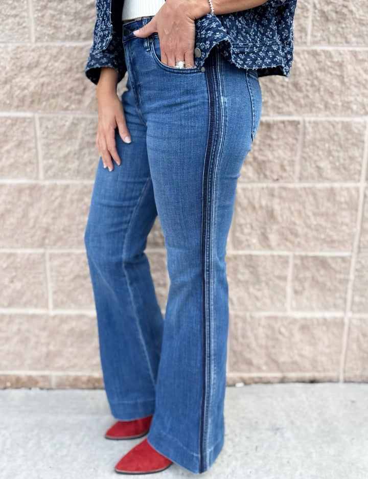 Imogen Bootcut with Stripe Side TrimLM4368CH4