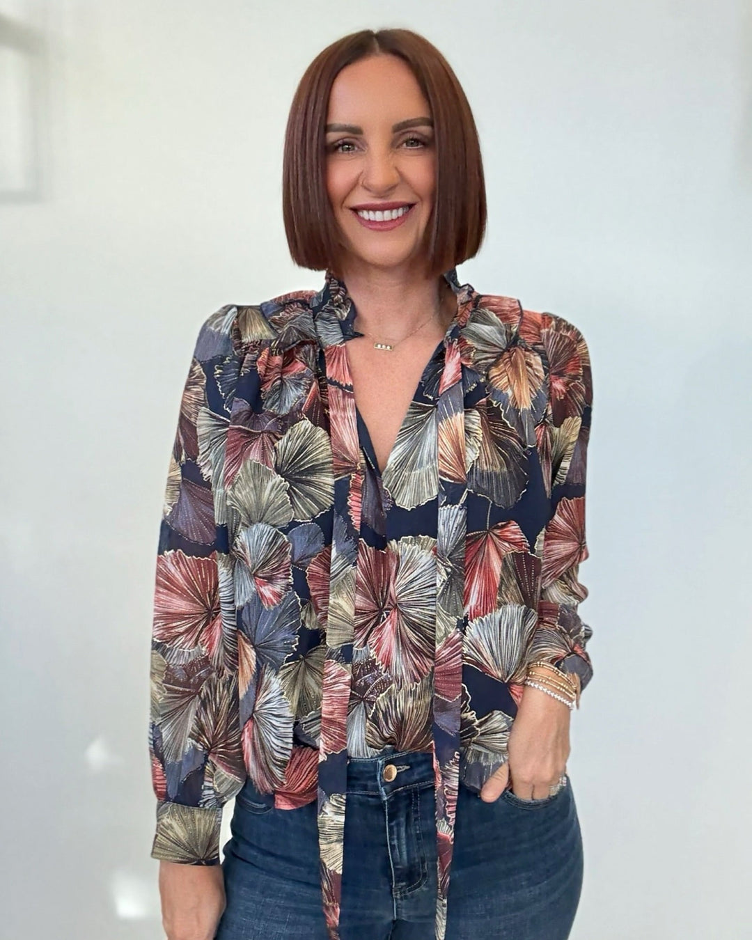 Iris Floral Printed Blouseblow