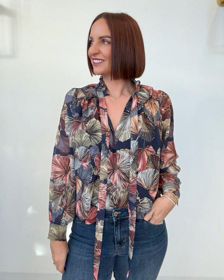 Iris Floral Printed Blouseblow