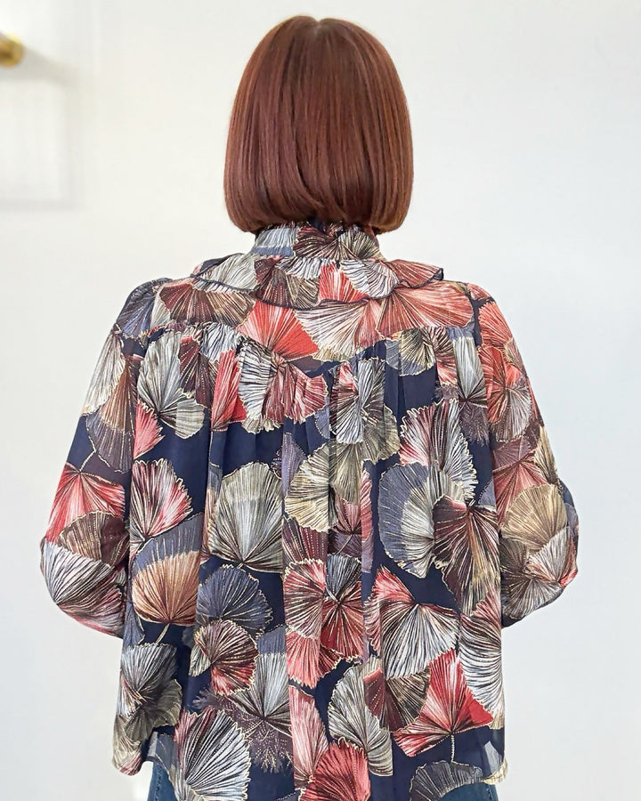 Iris Floral Printed Blouseblow