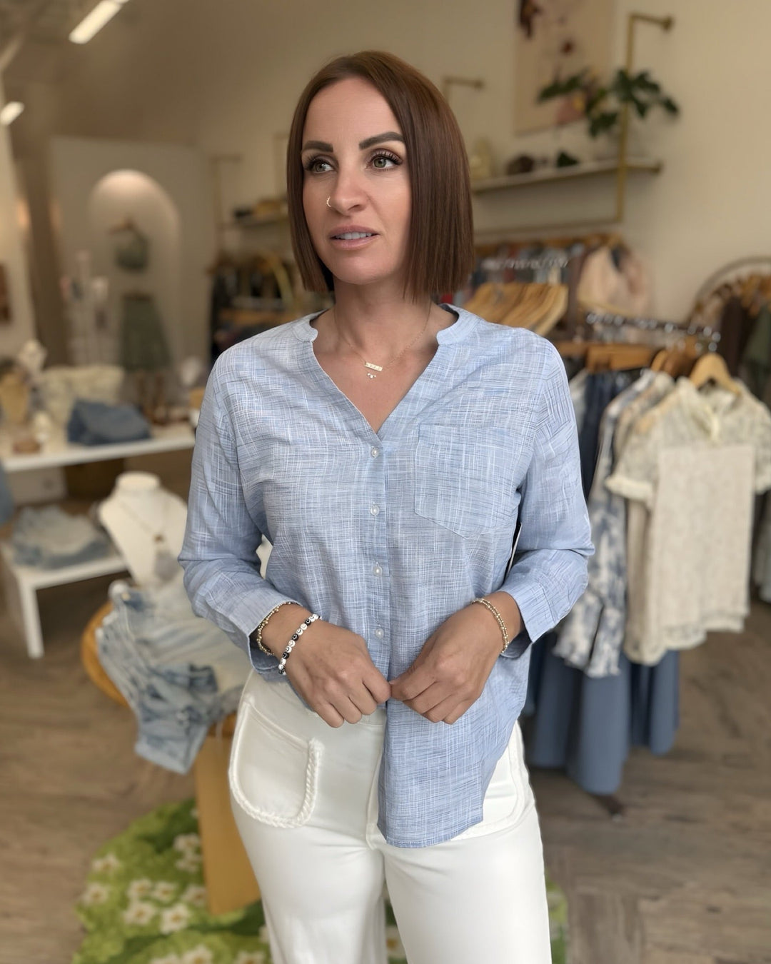 Isabeau Button Front BlouseBlouse