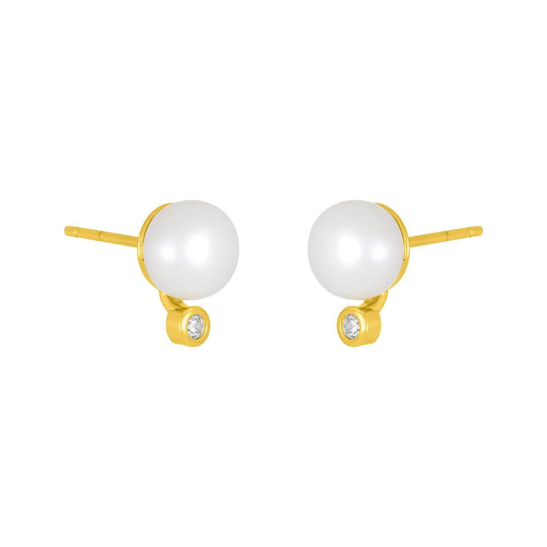 ISADORE PEARL STUDS: SILVEREAR - ISADORE - S