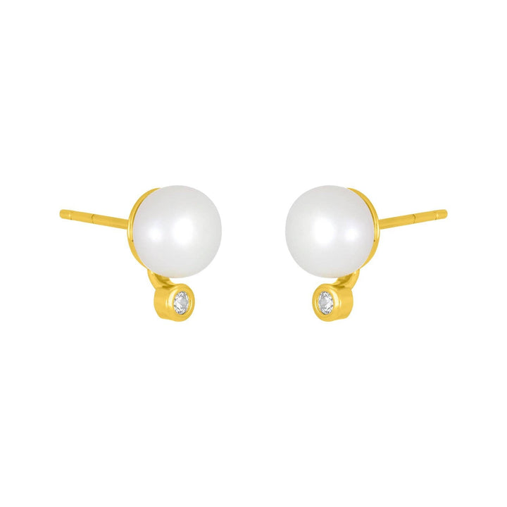 ISADORE PEARL STUDS: SILVEREAR - ISADORE - S