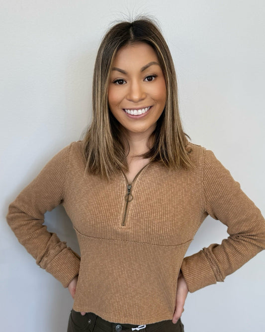 Ivey Half Zip Fitted SweaterSweater