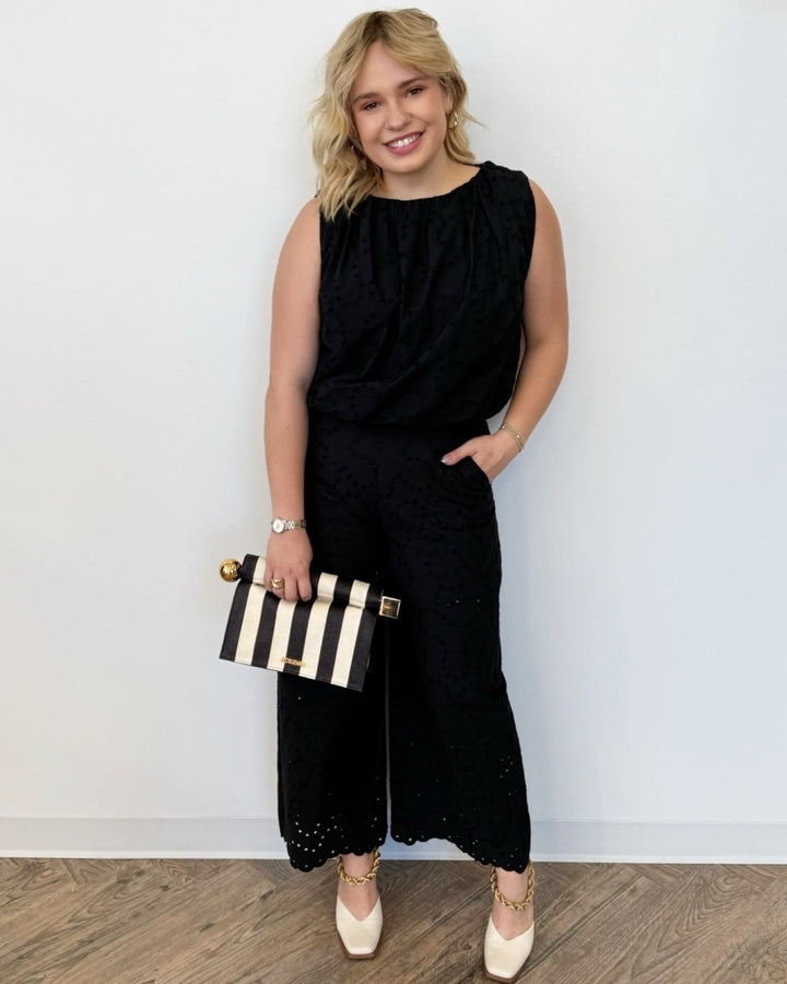 Jane Eyelet Wide Leg Pull on Pantwide leg pant
