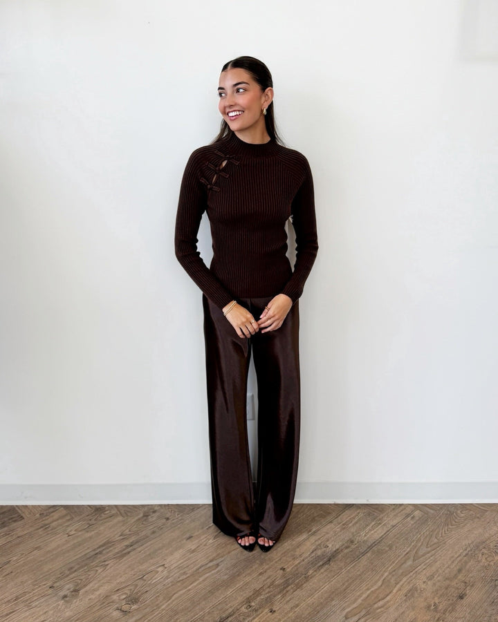 Jeiel Satin Bias Pantpull on pant